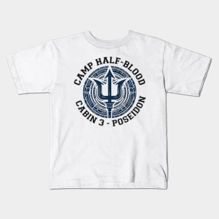 Cabin 3 Poseidon - CAMP half-blood Kids T-Shirt